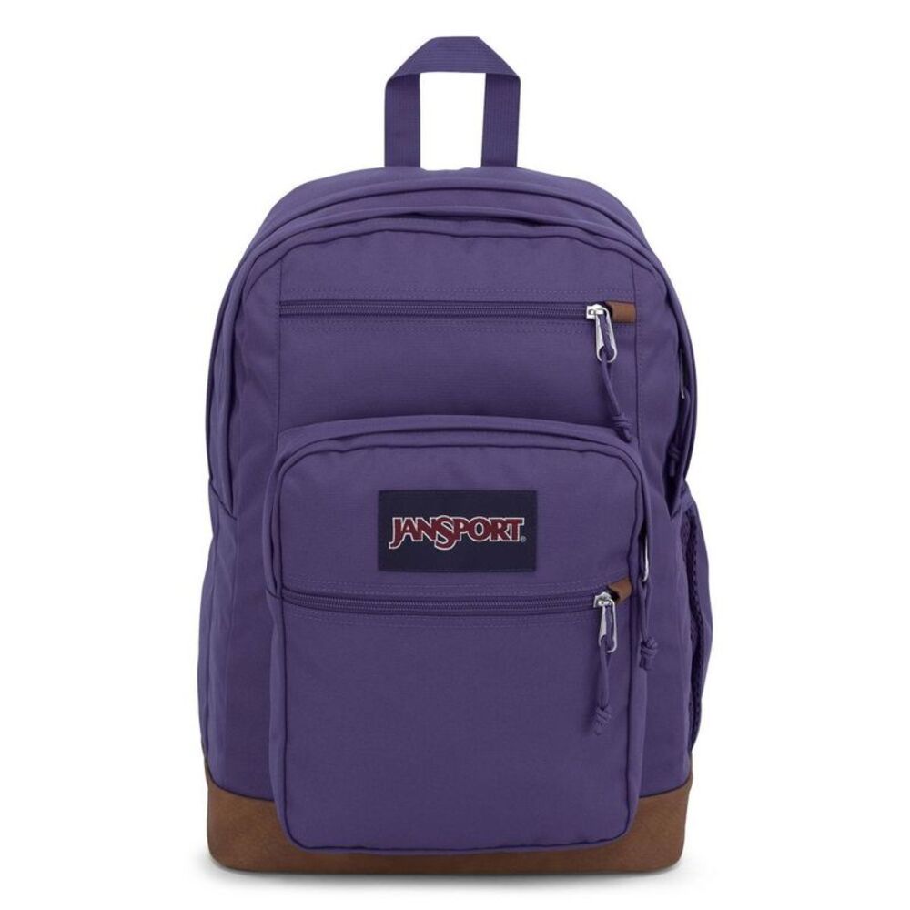 JanSport Cool Student 17" Laptop Backpack - Grape Purple/Leather